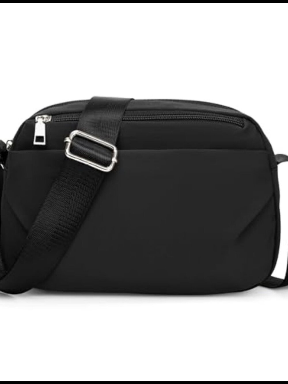 Small Nylon Crossbody Bag Quadruple Zip Travel Purse